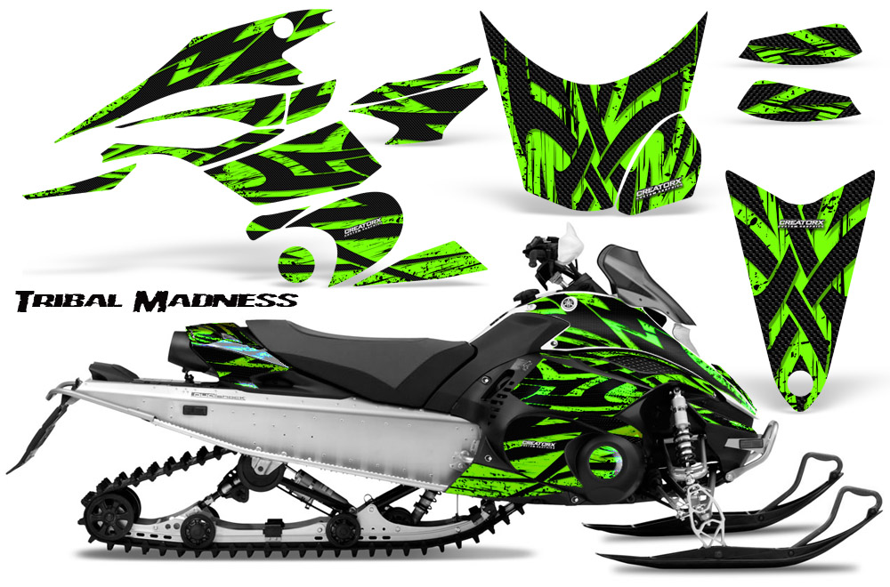 Yamaha FX Nytro 2010 Graphics Kit Tribal Madness Green